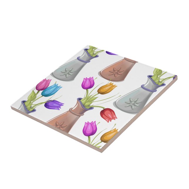 Flower Pots Pattern Tile (Side)
