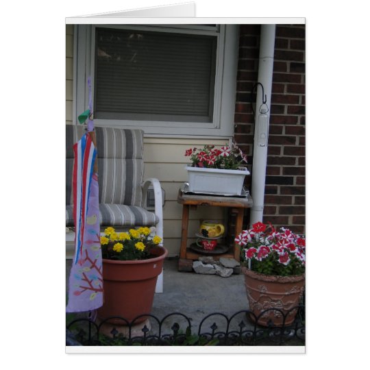 Flower Pots, Porches & Fireflies Card