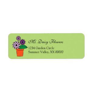 Flower Pots Purple Daisies Personalized