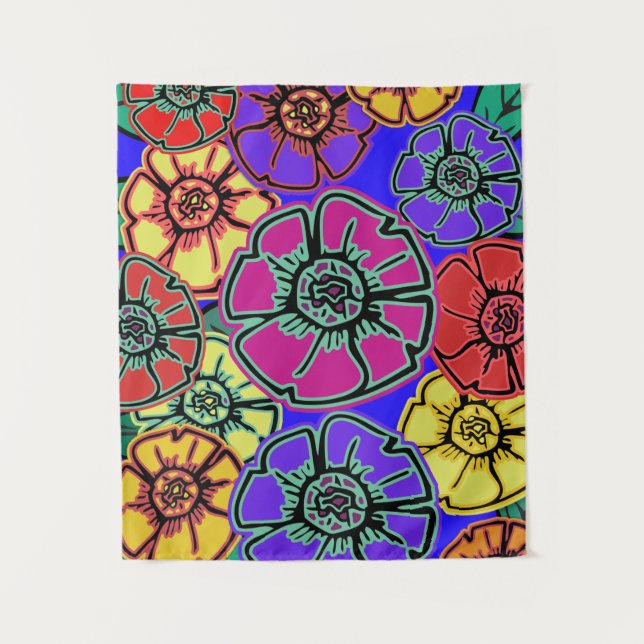 Flower Power #15 Small Tapestry (Front)