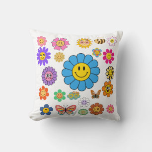 Flower Power 16x16 Throw Pillow