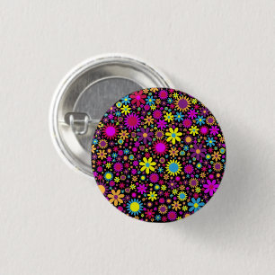 Flower Power 1 Inch Round Button