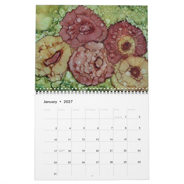 Flower Power 2014 Wall Calendar (Jan 2027)