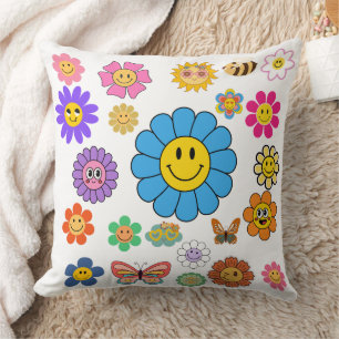 Flower Power 20x20 Throw Pillow