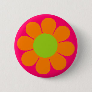 Flower Power 2 Inch Round Button