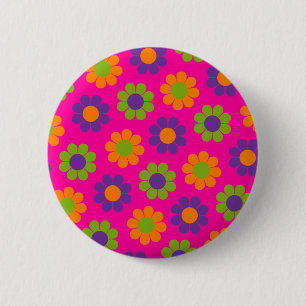 Flower Power 2 Inch Round Button
