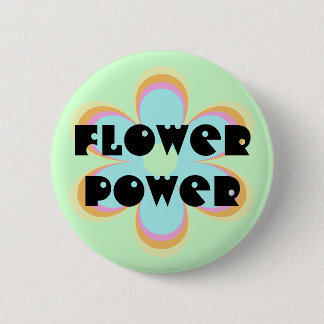 Flower Power 2 Inch Round Button