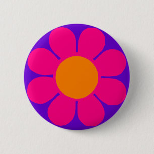 Flower Power 2 Inch Round Button