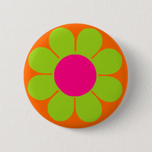 Flower Power 2 Inch Round Button