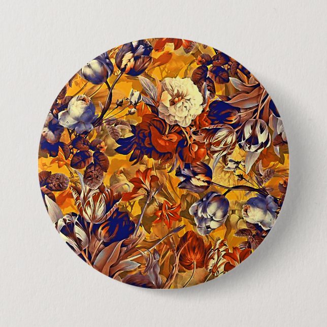Flower power 3 inch round button (Front)