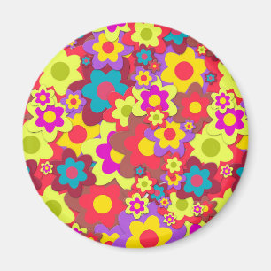 Flower Power 60s hippy Magnet