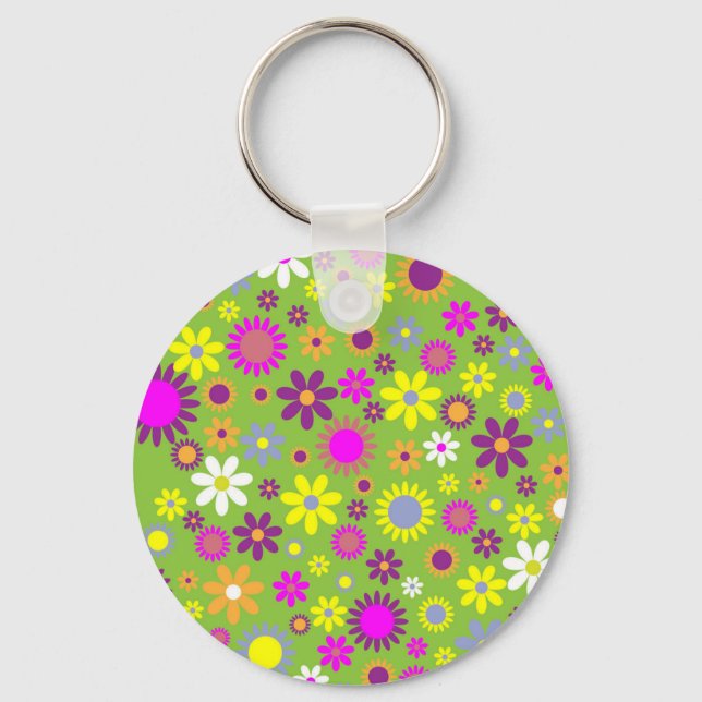 Flower Power 70's Collection Keychain (Front)