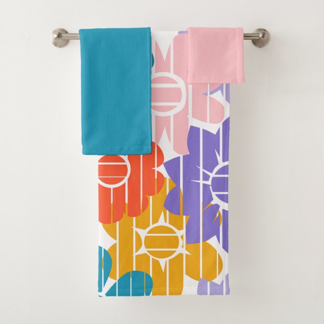 Flower Power  Bath Towel Set (Insitu)