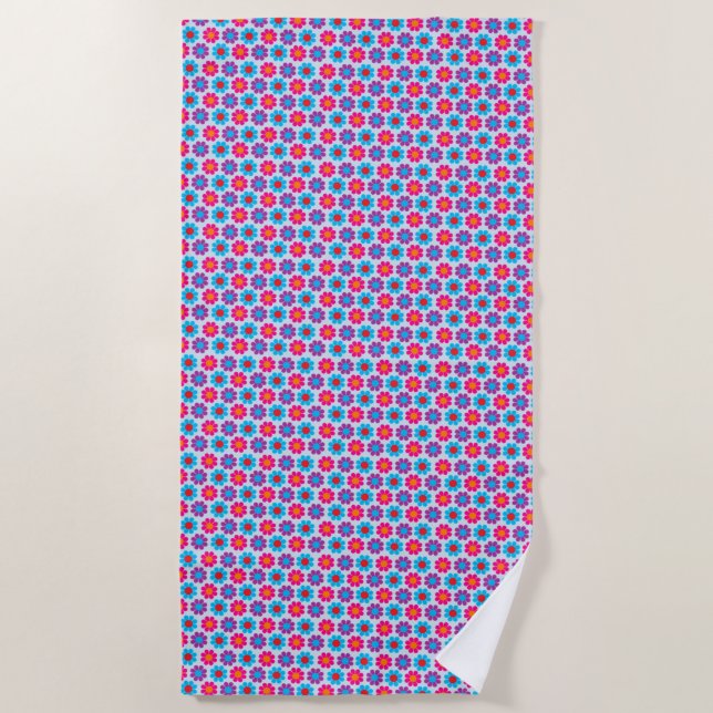 Flower Power Beach Towel (Front)