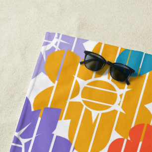 Flower Power  Beach Towel