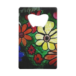 flower power  bloom credit card bottle opener