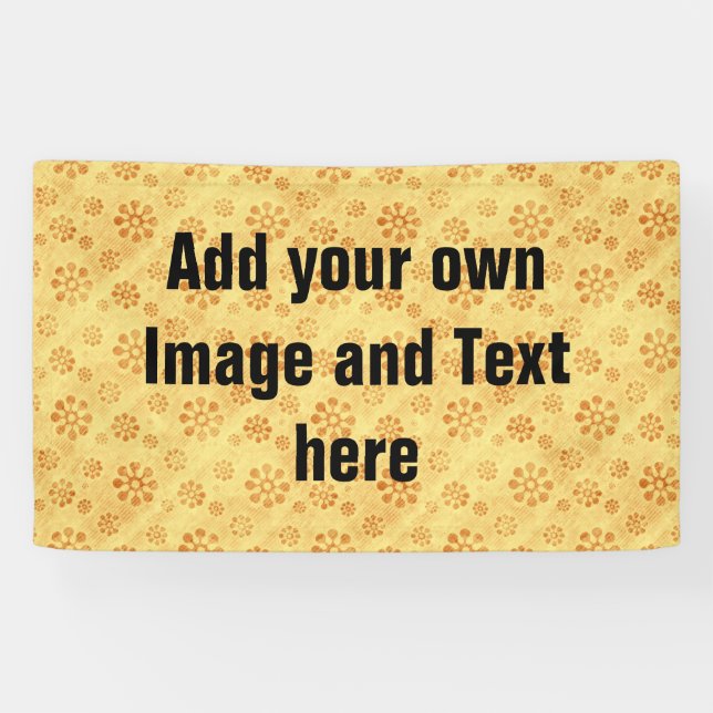 Flower Power Blooms yellow + your ideas Banner (Horizontal)