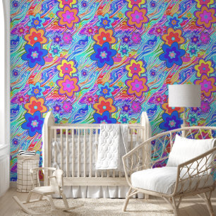 Flower Power Blossoms seamless pattern 17 Wallpaper