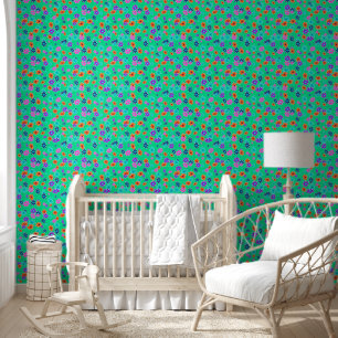 Flower Power Blossoms seamless pattern 1 Wallpaper