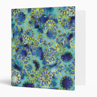 Flower Power Blue Petalled Flowers Binder
