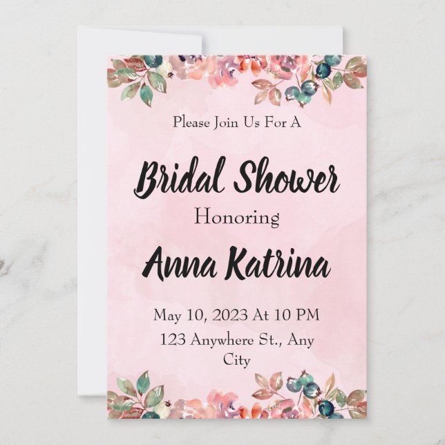 Flower Power Bridal Shower Invitation (Front)