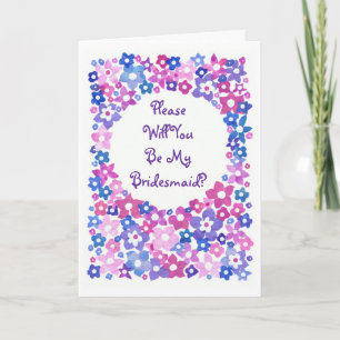 'Flower Power' Bridesmaid Invitation to Customize