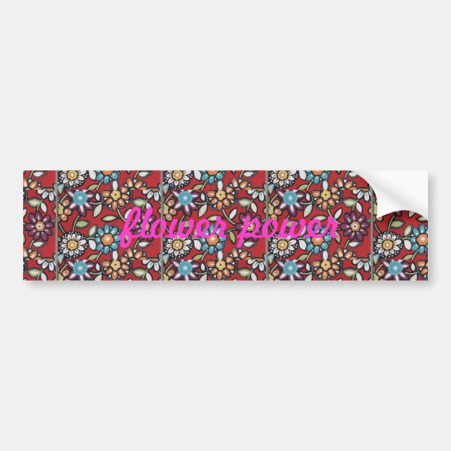 flower power bumper sticker (Front)
