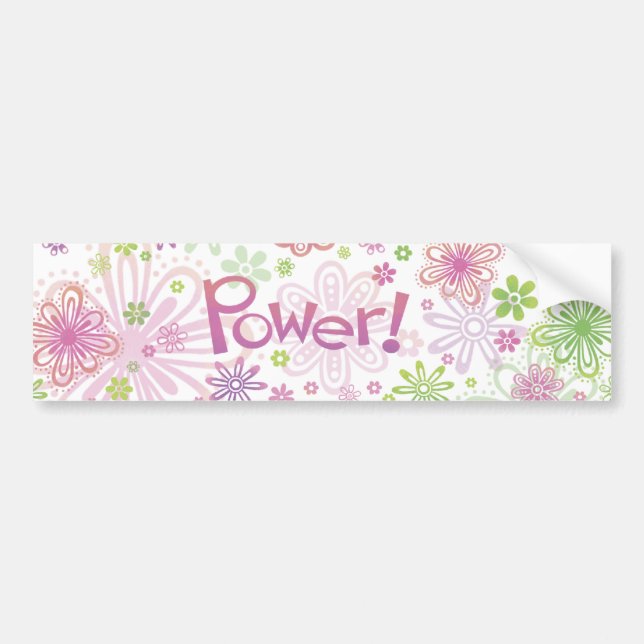 Flower Power Bumper Sticker (Front)