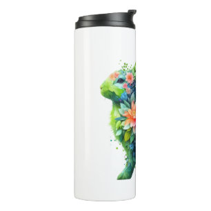 Flower Power Bunny Rabbit Thermal Tumbler