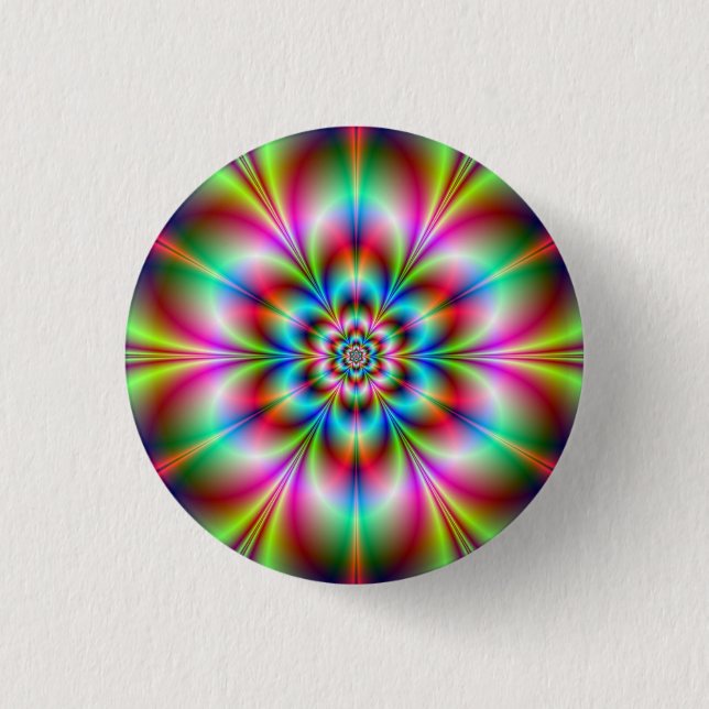 Flower Power  Button (Front)
