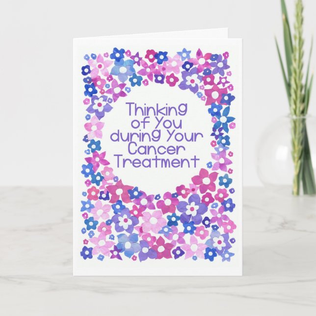 'Flower Power' Cancer Patient Thinking of You Card (Front)