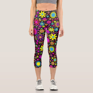 Flower Power Capri Leggings