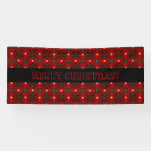 Flower Power, Christmas Magic in Red and Green Banner