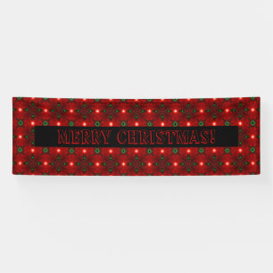 Flower Power, Christmas Magic in Red and Green Banner