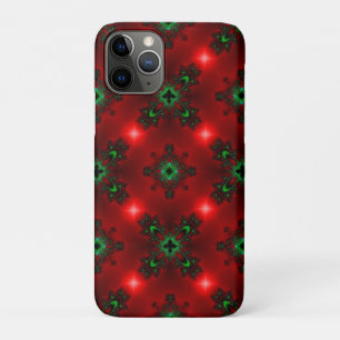 Flower Power, Christmas Magic in Red and Green iPhone 11 Pro Case