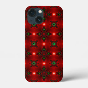 Flower Power, Christmas Magic in Red and Green iPhone 13 Mini Case