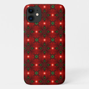 Flower Power, Christmas Magic in Red and Green iPhone 11 Case