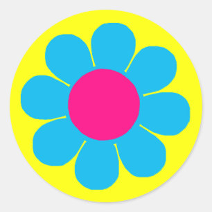 Flower Power Classic Round Sticker