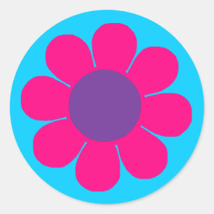 Flower Power Classic Round Sticker