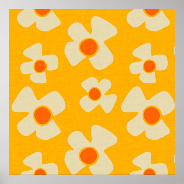 Flower Power  - Daisy Yellow Poster (Front)