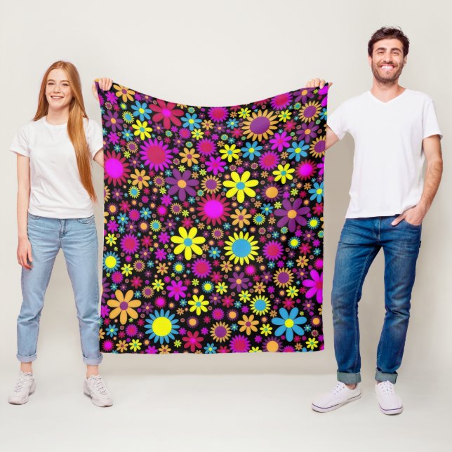 Flower Power Fleece Blanket (In Situ)