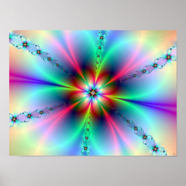 Flower Power Fractal Poster (Front)