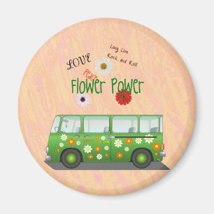 Flower Power fridge magnet
