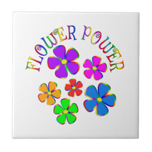 Flower Power Fun Flowers Tile