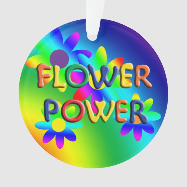 Flower Power  Hippie Christmas Ornament 2 (Front)