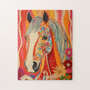 Flower Power Horse Jigsaw Puzzle