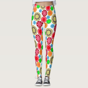 Flower Power in Rows 002 Leggings