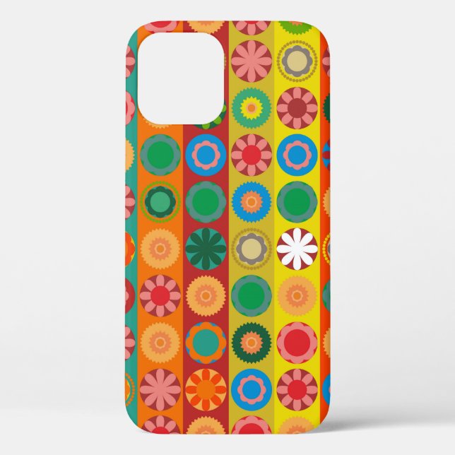 Flower Power in Rows Case-Mate iPhone Case (Back)