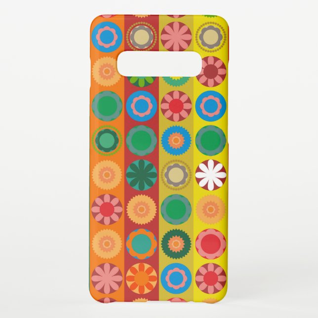 Flower Power in Rows Samsung Galaxy Case (Back)