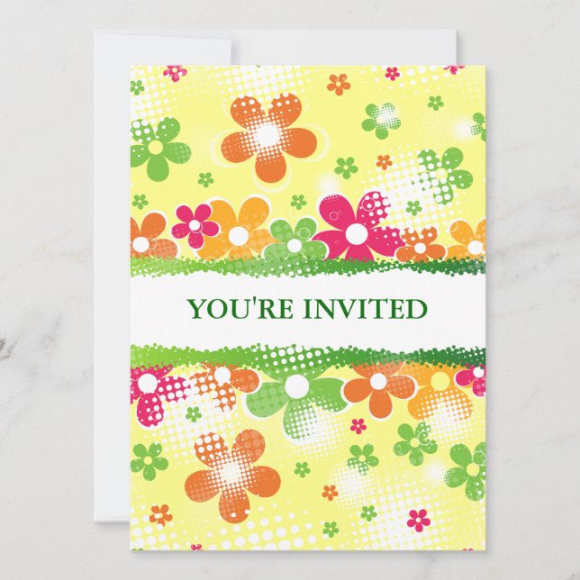 Flower Power invitation (Front)